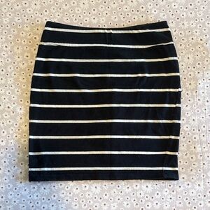 Striped Navy and White Women's Skirt